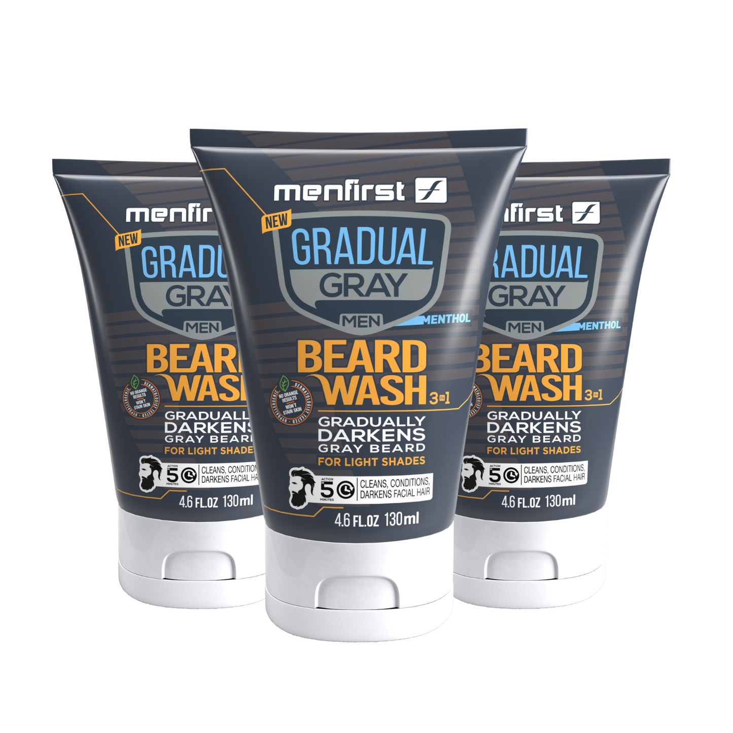 Menfirst Gradual Gray Beard Wash: Natural Darkening